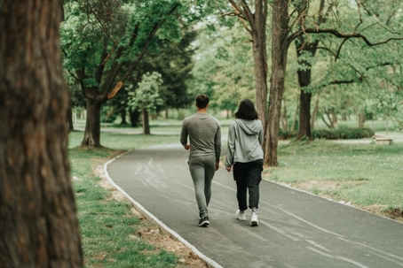 Couple on a walking trail